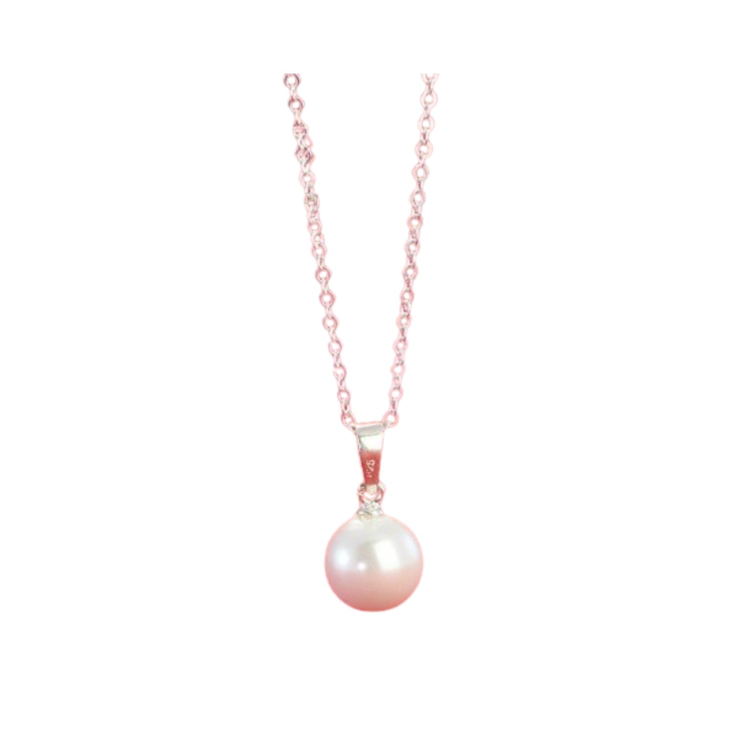 Pearl Pendant Necklace Handcrafted 925 Sterling Silver