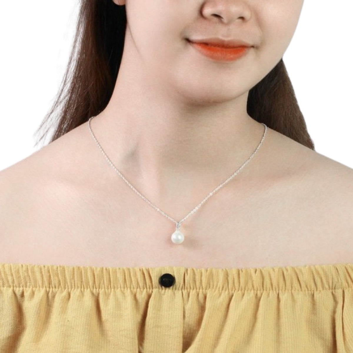 Pearl Pendant Necklace Handcrafted 925 Sterling Silver
