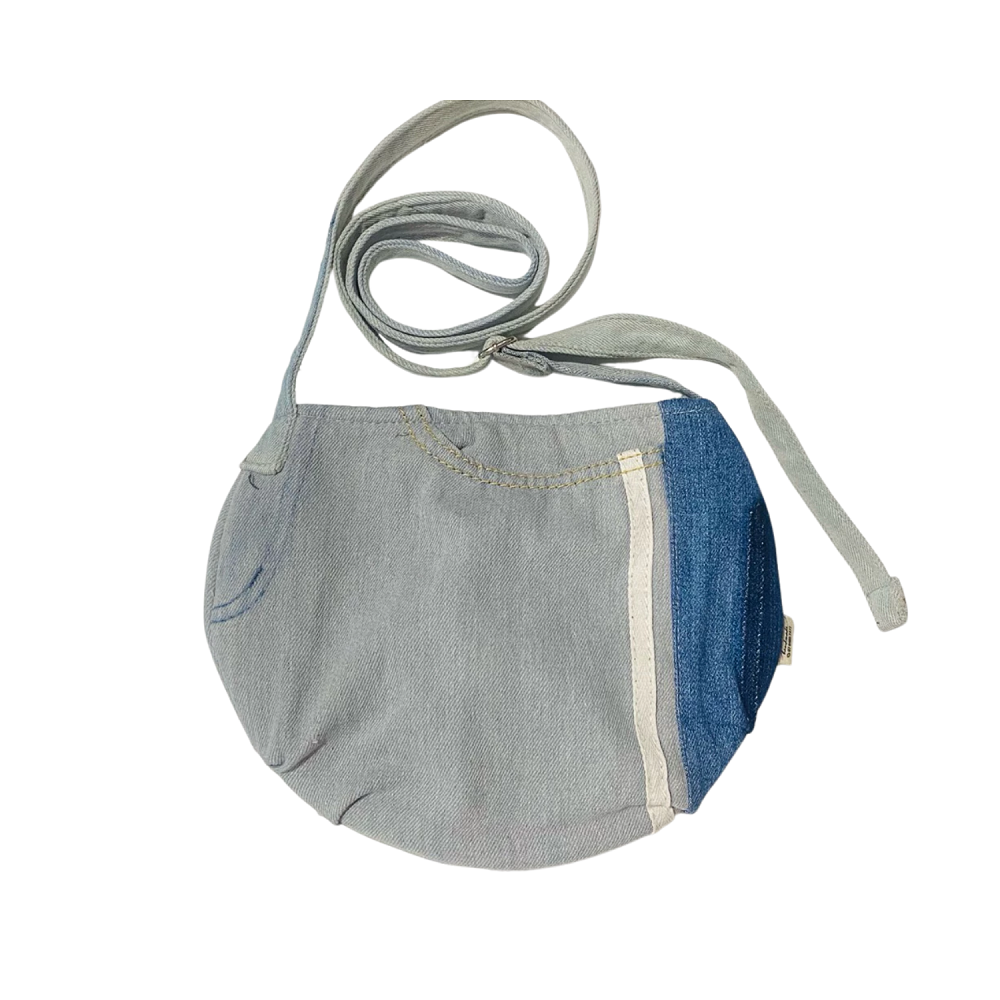 Handmade Upcycled Denim Phone Crossbody Bag