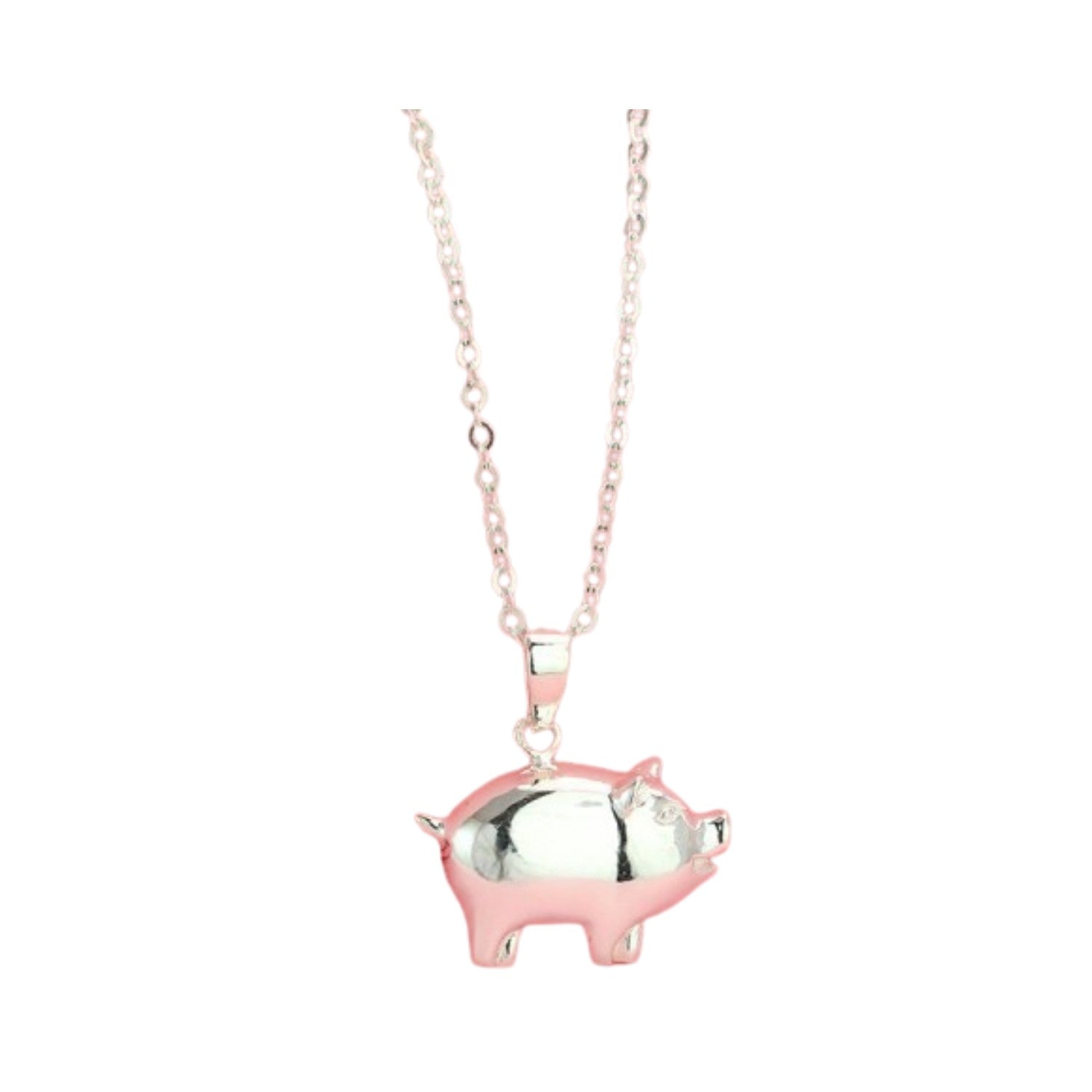 Pig-Shaped Necklace Handcrafted 925 Sterling Silver