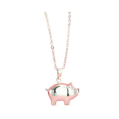 Pig-Shaped Necklace Handcrafted 925 Sterling Silver