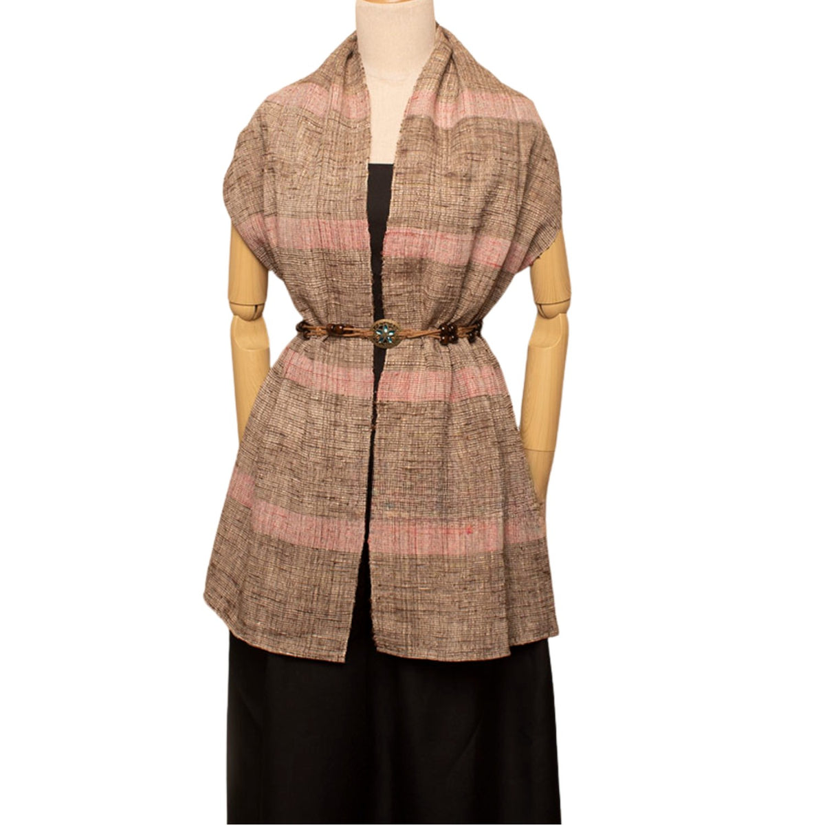 Plaid Scarf Mulberry Silk Handcrafted