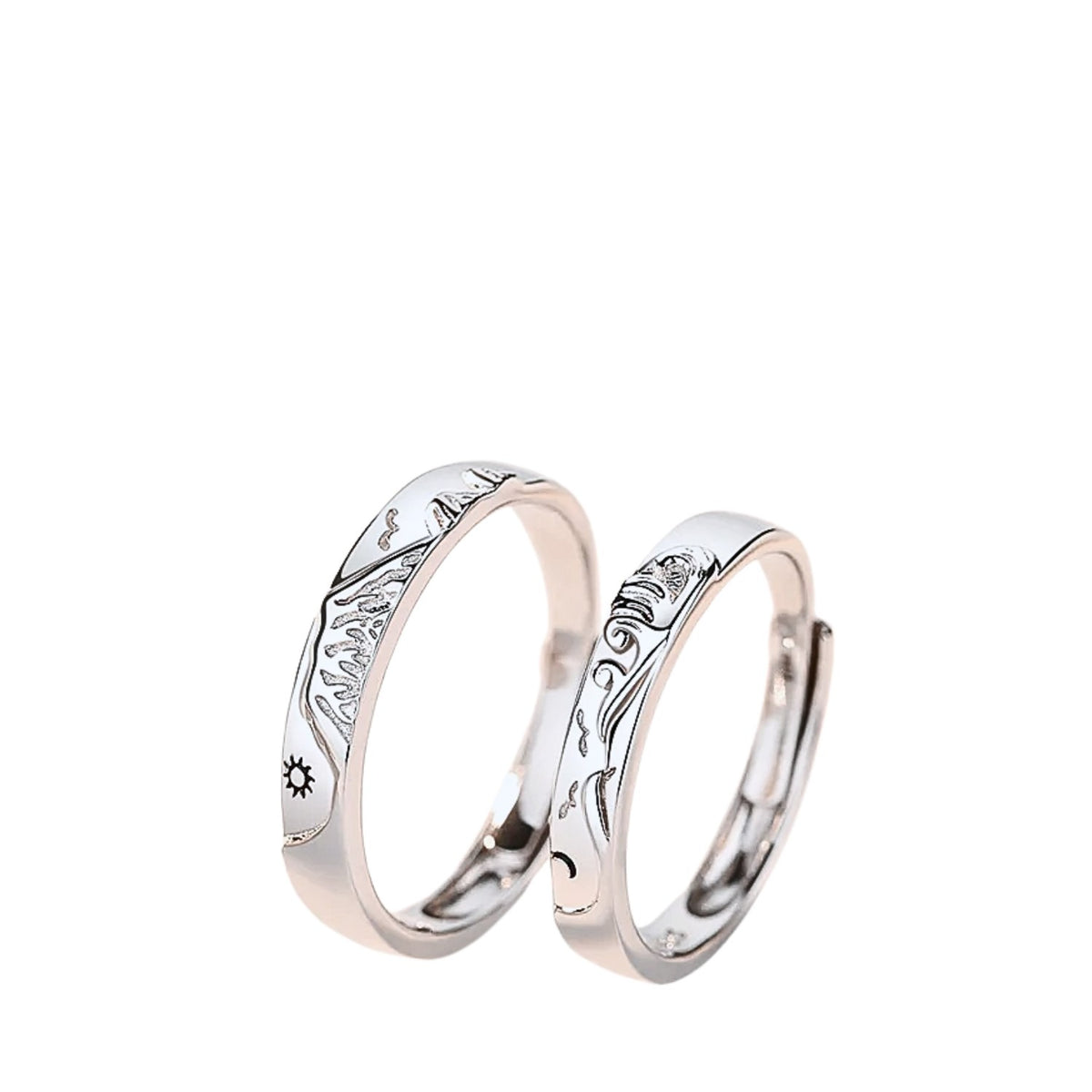 Plain Couple Rings Handcrafted 925 Sterling Silver