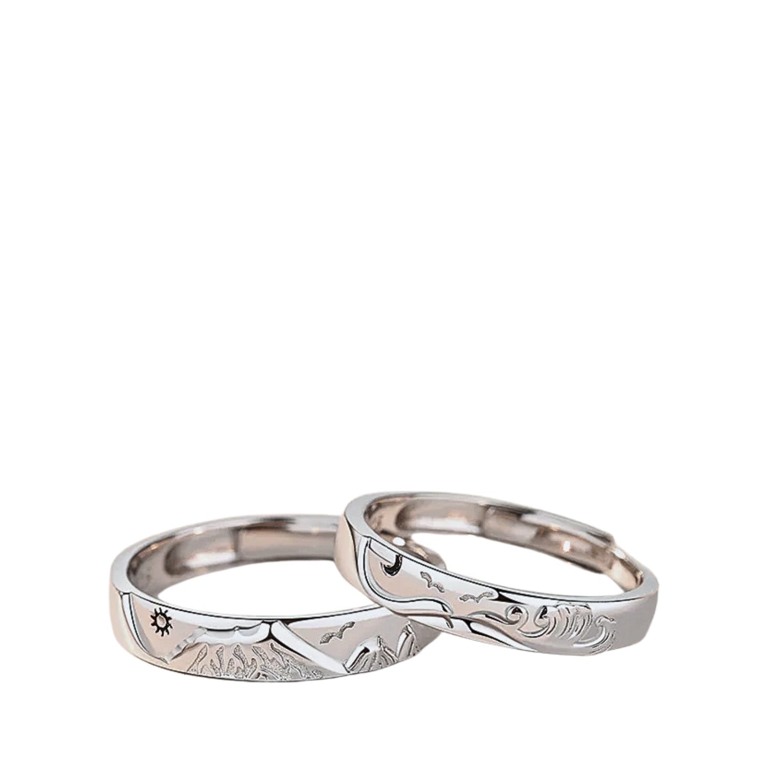 Plain Couple Rings Handcrafted 925 Sterling Silver