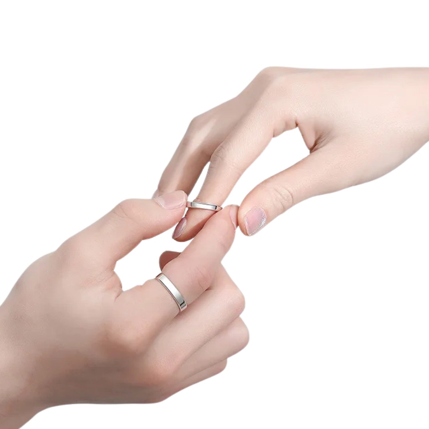 Plain Couple Rings Handcrafted 925 Sterling Silver