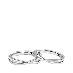 Plain Couple Rings Handcrafted 999 Fine Silver