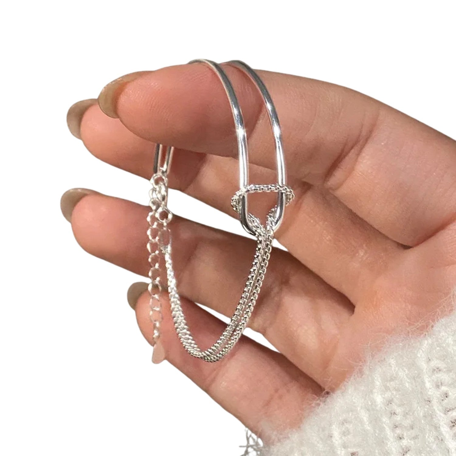 Plain Women's Bracelet Handcrafted 925 Sterling Silver