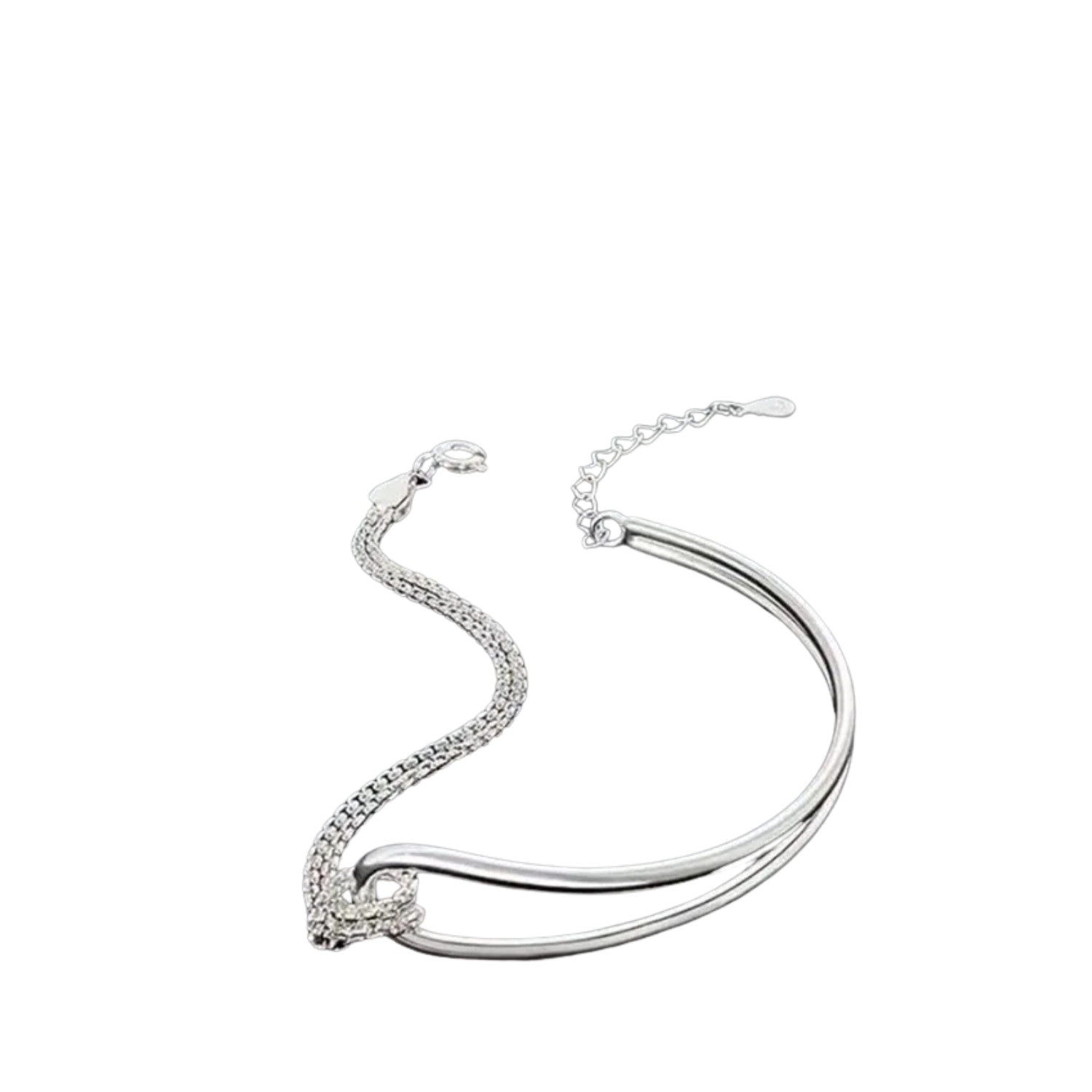 Plain Women's Bracelet Handcrafted 925 Sterling Silver