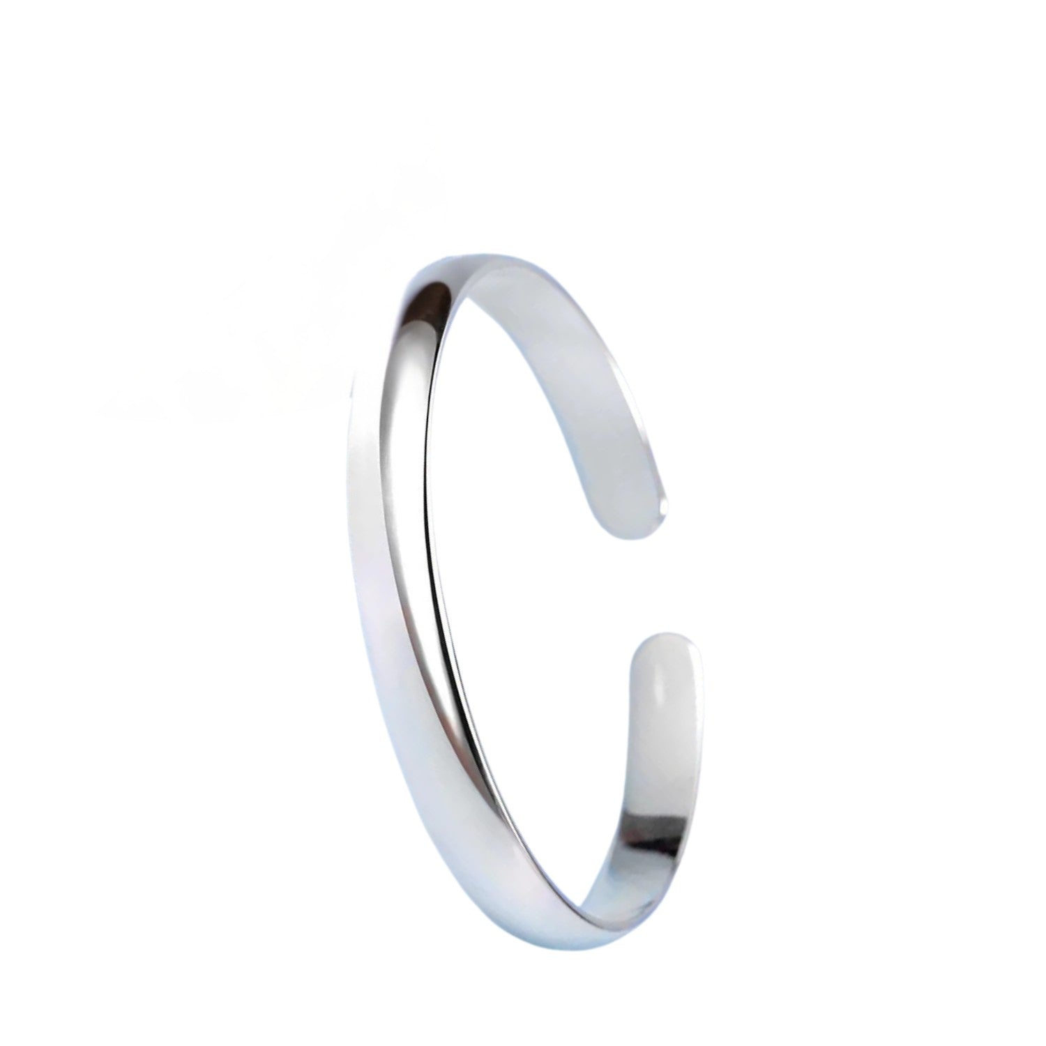 Plain Women's Bracelet Handcrafted 999 Fine Silver
