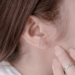 Polka Dot Hoop Earrings For Women Handcrafted 925 Sterling Silver