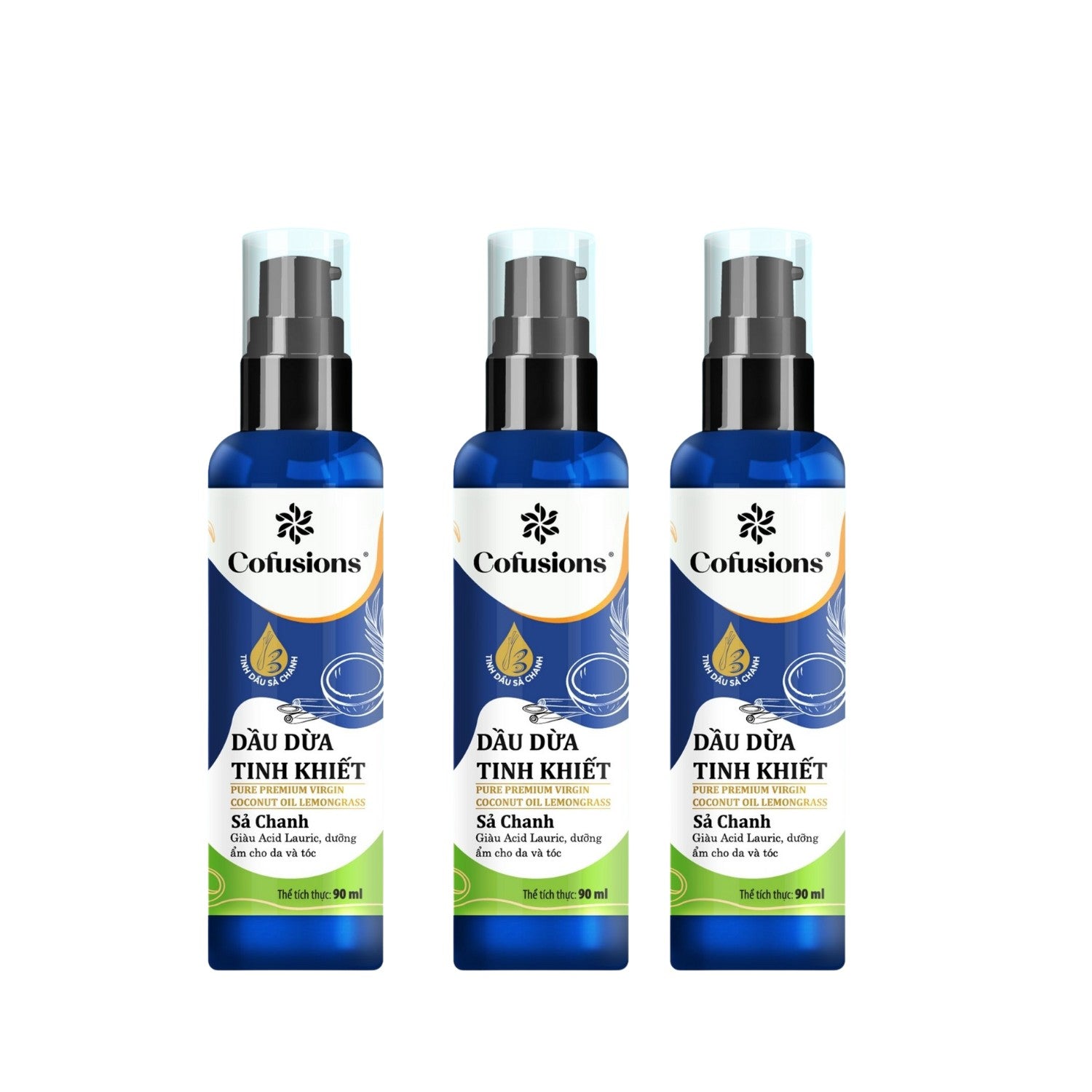Pure Coconut Oil With Lemongrass Lemon
