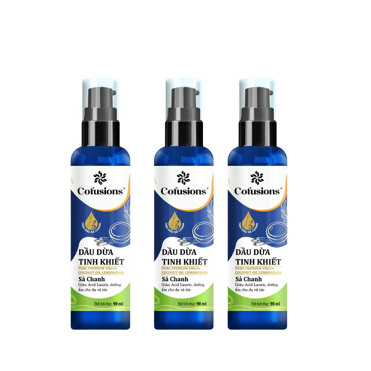 Pure Coconut Oil With Lemongrass Lemon