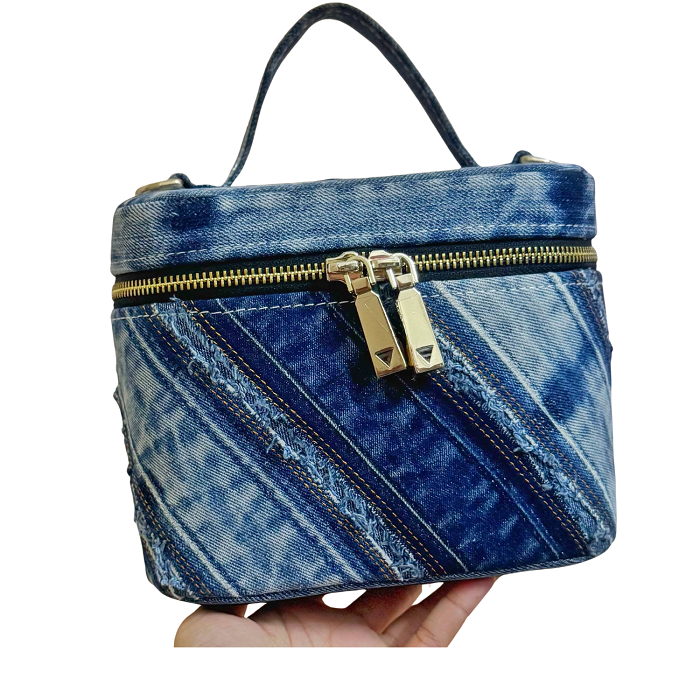 Handmade Upcycled Denim Rosa Bag