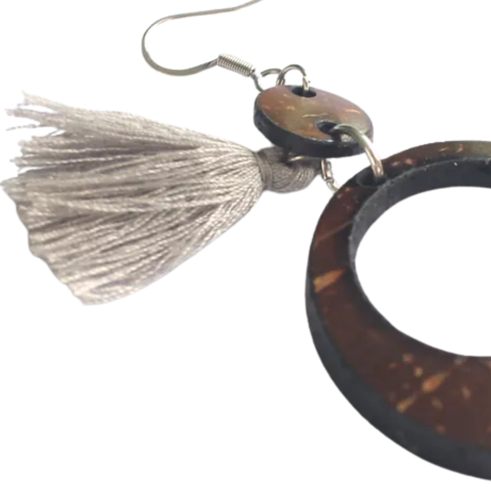 Round Coconut Earrings With Fragrances