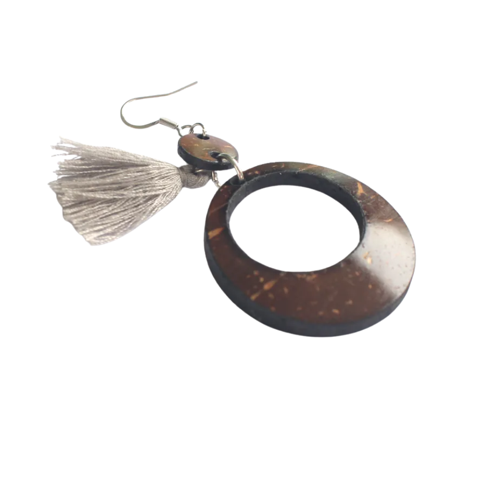 Round Coconut Earrings With Fragrances