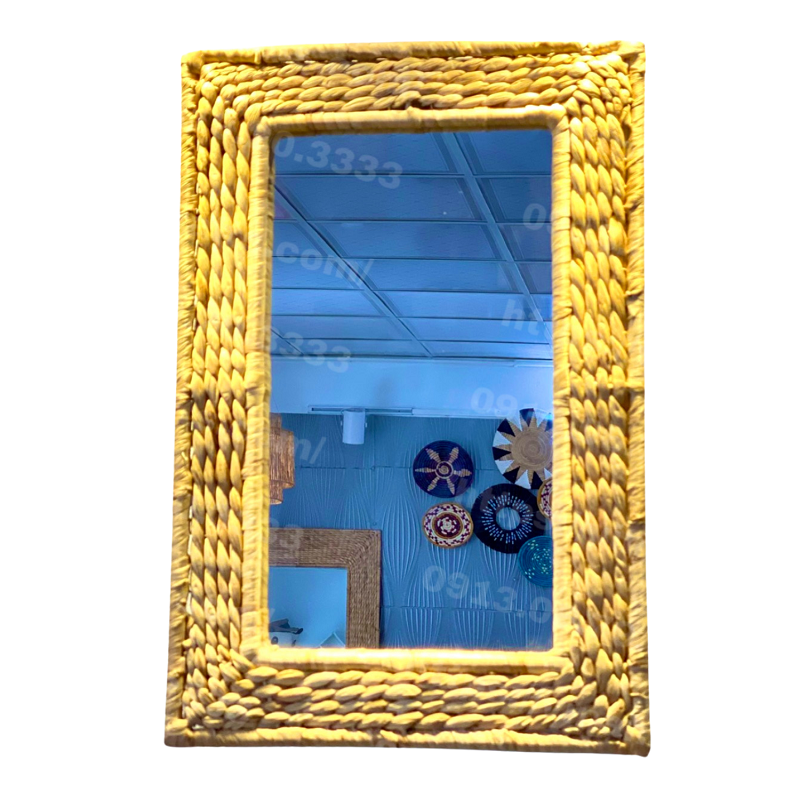 Rectangle  Water Hyacinth Mirror
