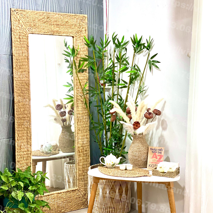 Rectangle  Water Hyacinth Mirror