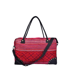 Hand-Woven Rectangular Brocade Suitcase