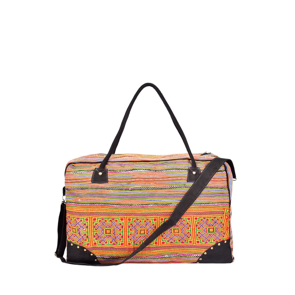 Hand-Woven Rectangular Brocade Suitcase