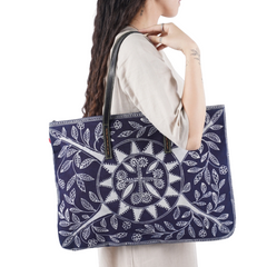 Hand-Woven Rectangular Brocade Bag