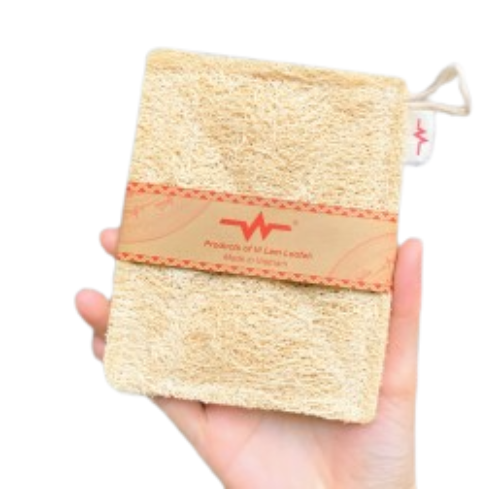 Rectangular loofah dishwashing sponge