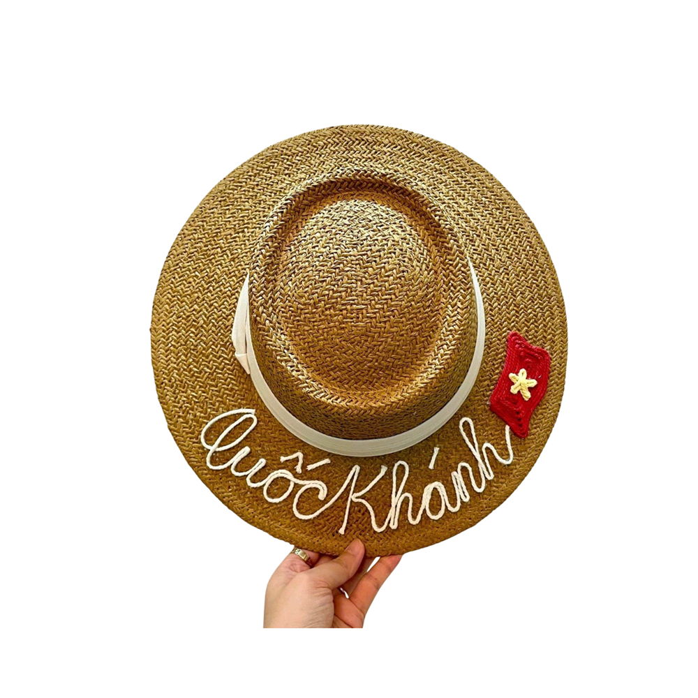 Red Flag Sedge Hat with Yellow Star