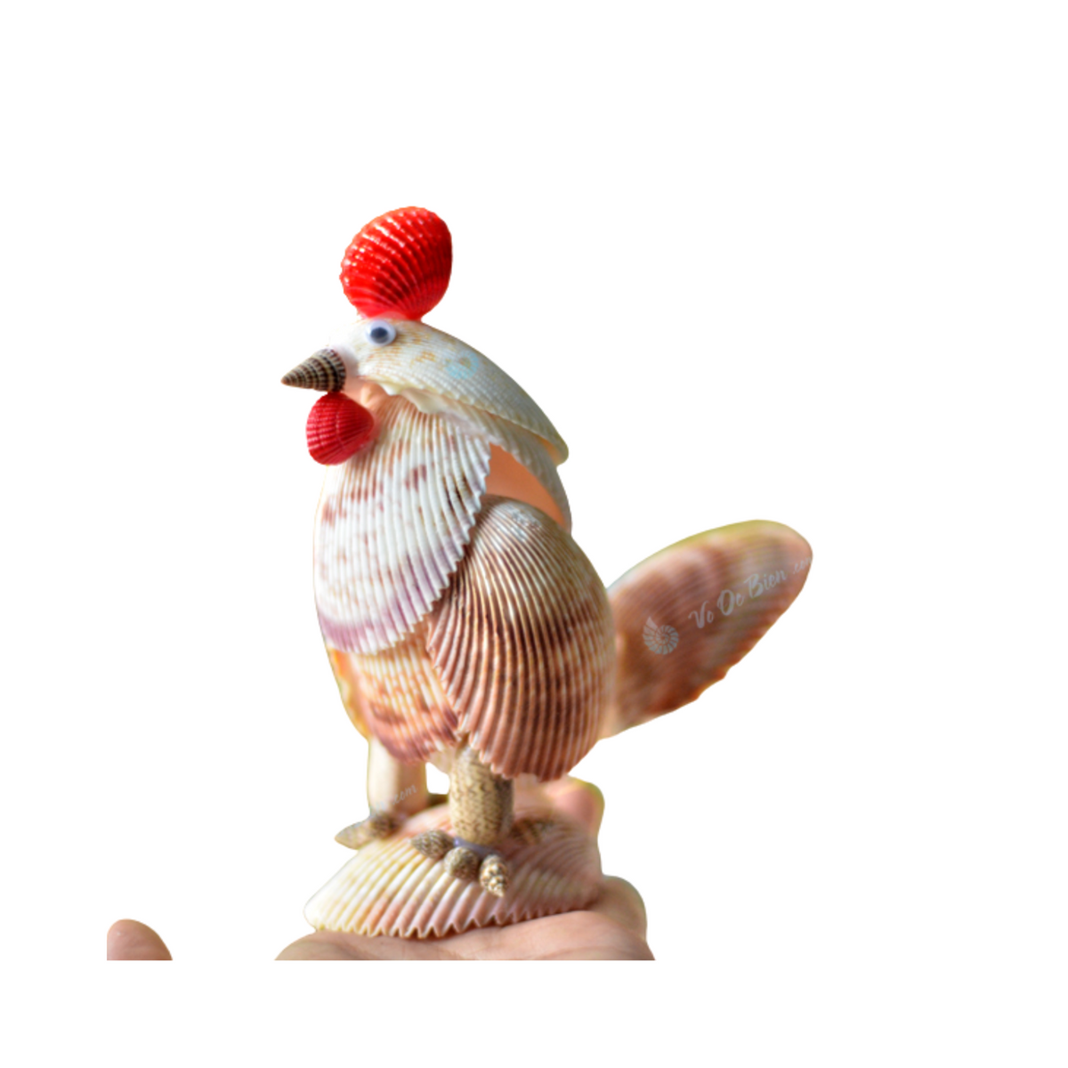 Rooster Made From Seashells