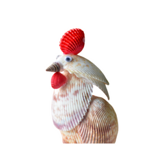 Rooster Made From Seashells
