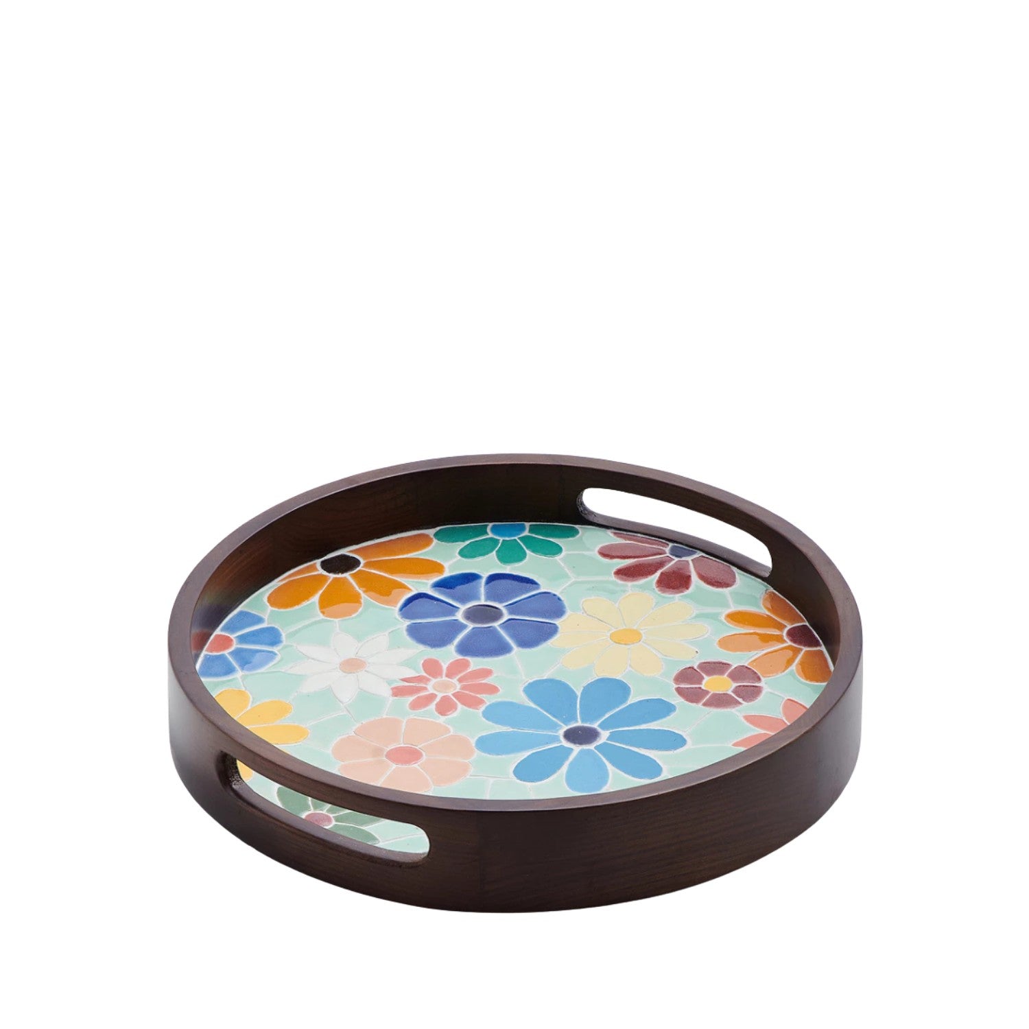 Round Ceramic Tea Tray 2