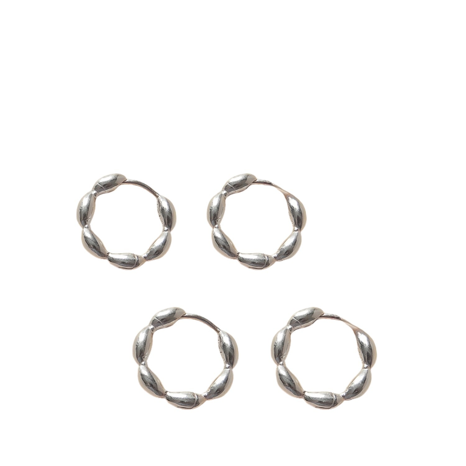 Round Earrings For Women Handcrafted 925 Sterling Silver