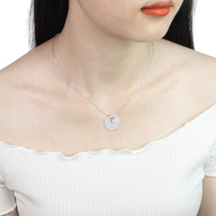 Round Pendant Necklace Handcrafted 925 Sterling Silver