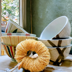 Round Loofah Dishwashing Sponge