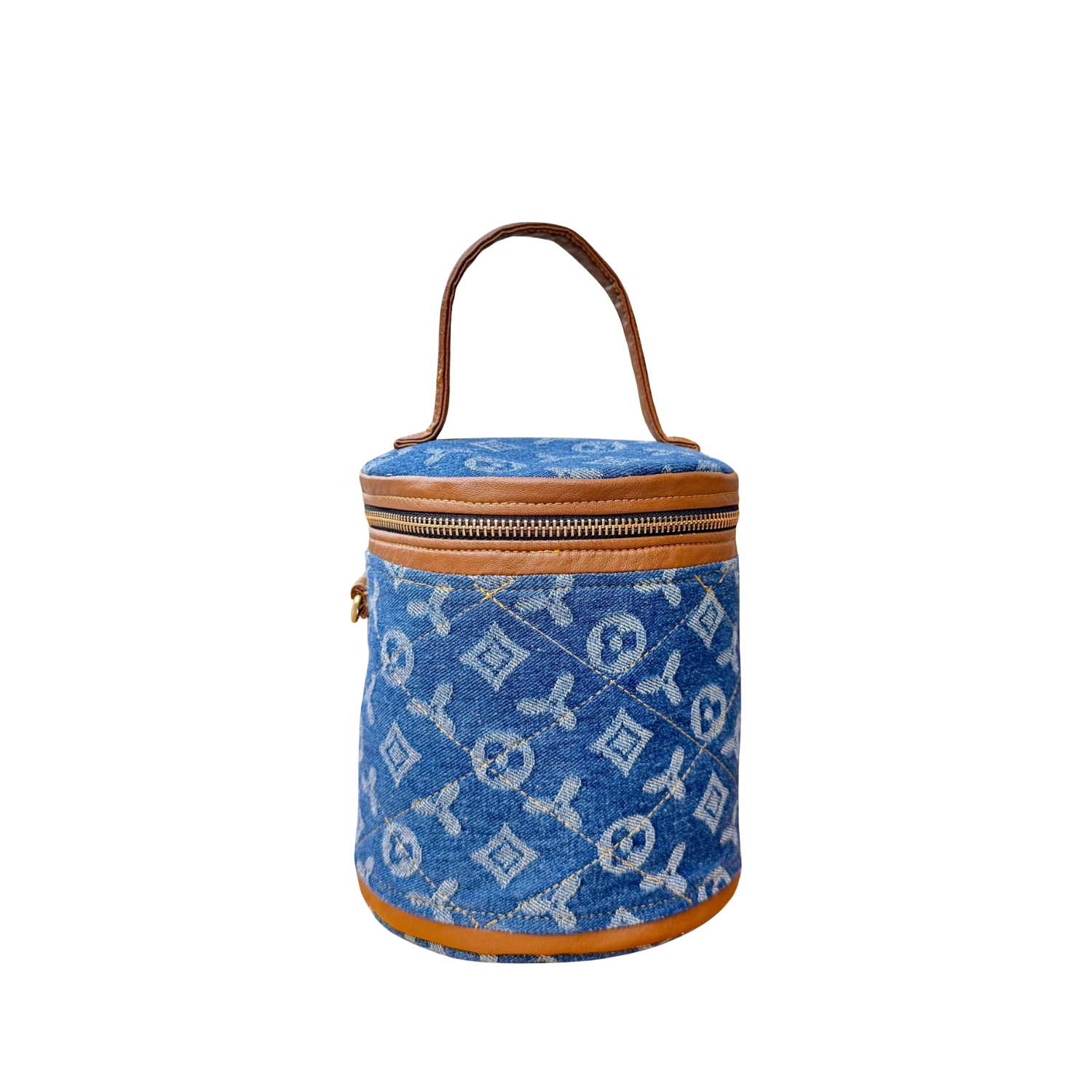 Handmade Upcycled Denim Round Handbag