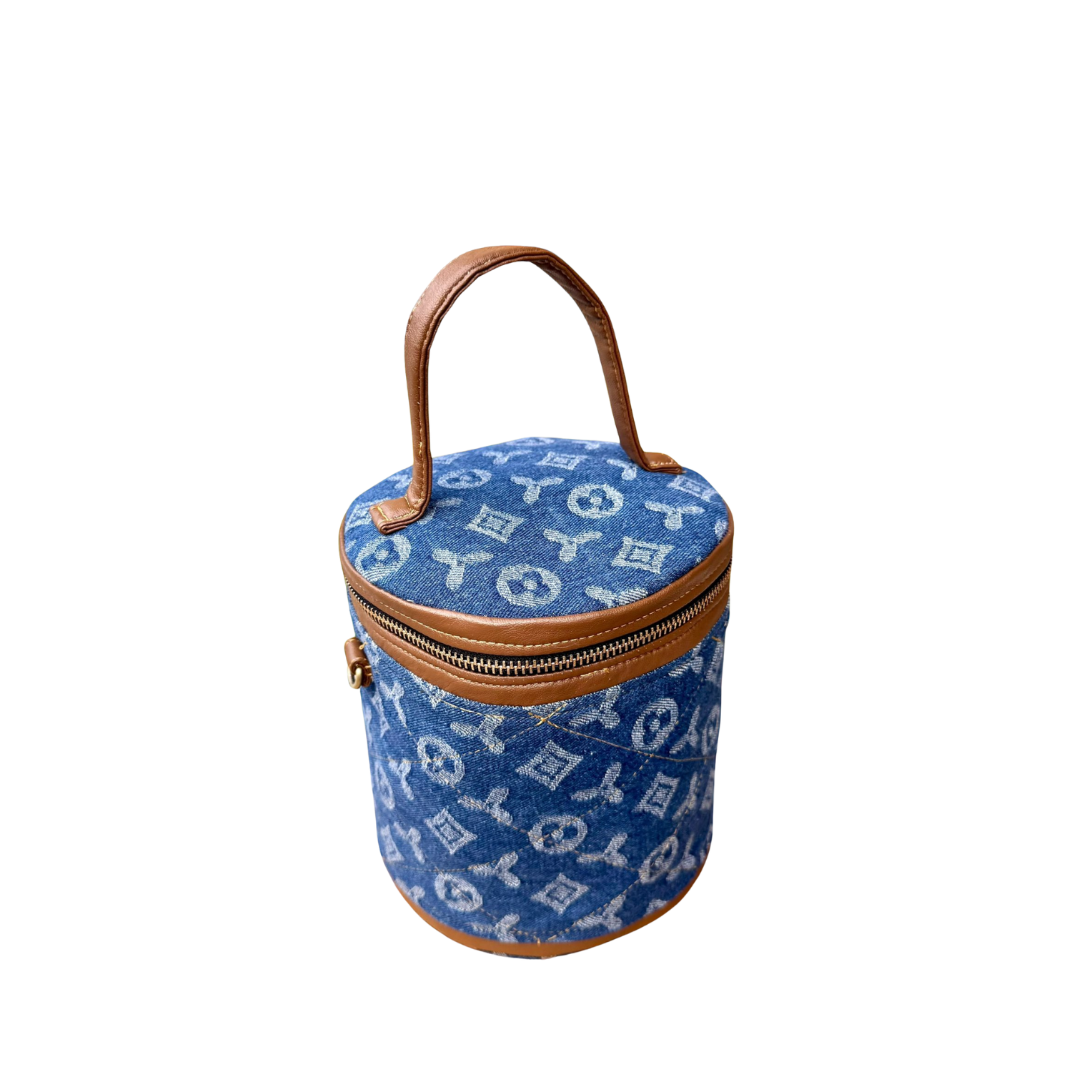 Handmade Upcycled Denim Round Handbag