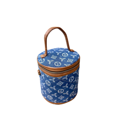 Handmade Upcycled Denim Round Handbag