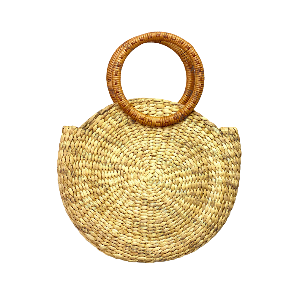 Round Water Hyacinth Bag