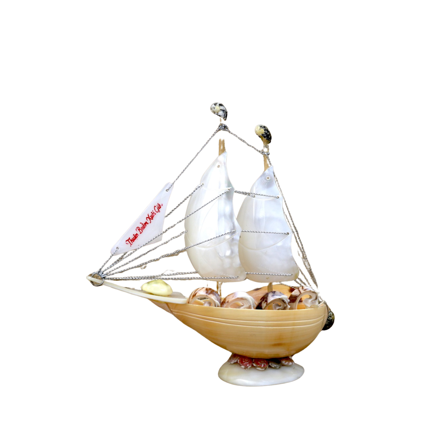 Sailboat Made From Seashells 02