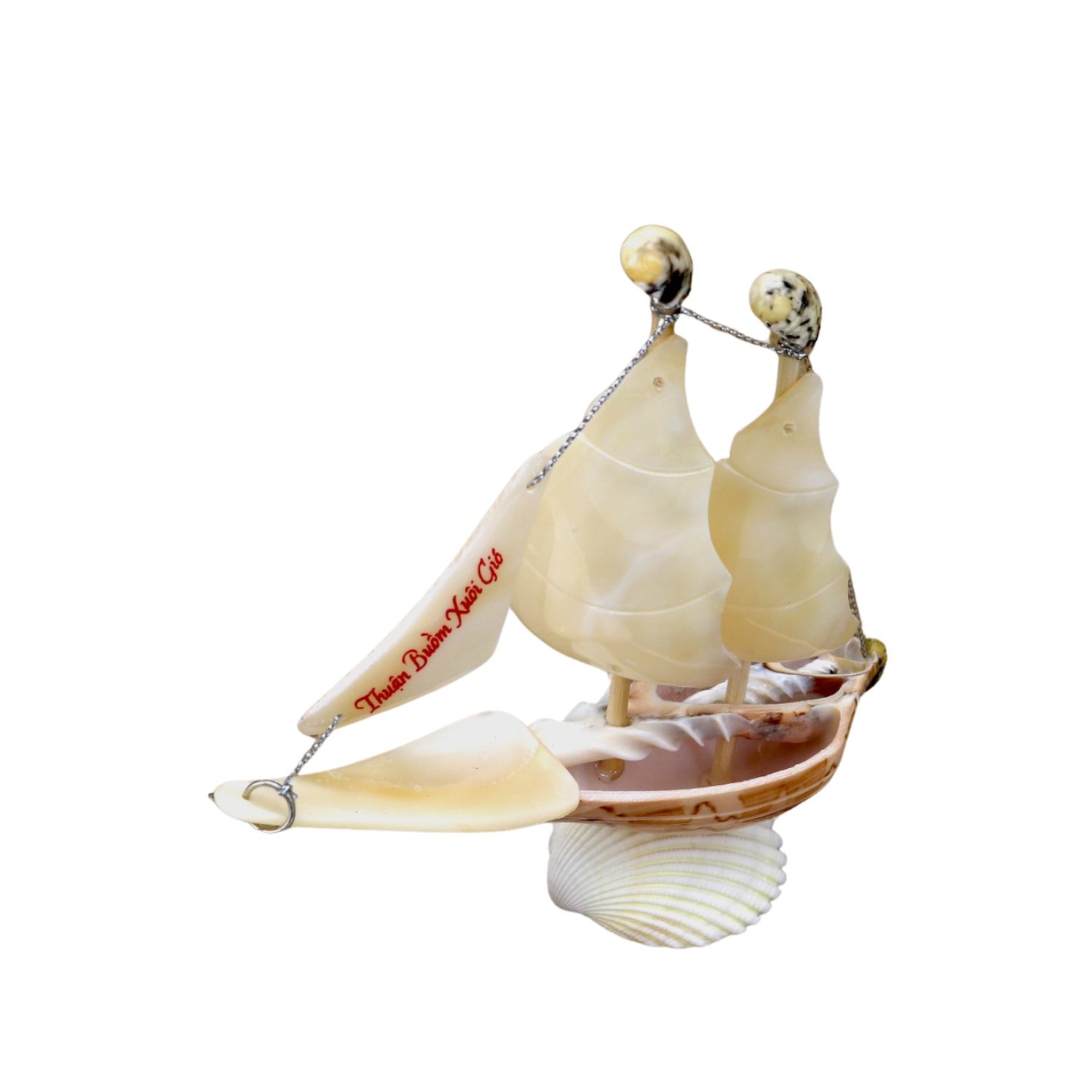 Sailboat Made From Seashells 02