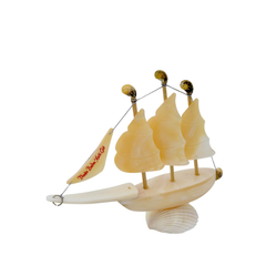Sailboat Made From Small Seashells