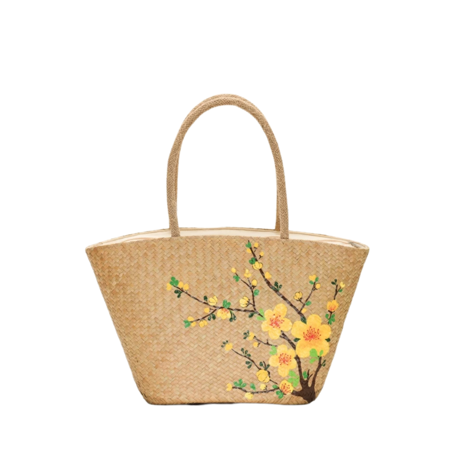 Sedge Bag With Floral Pattern