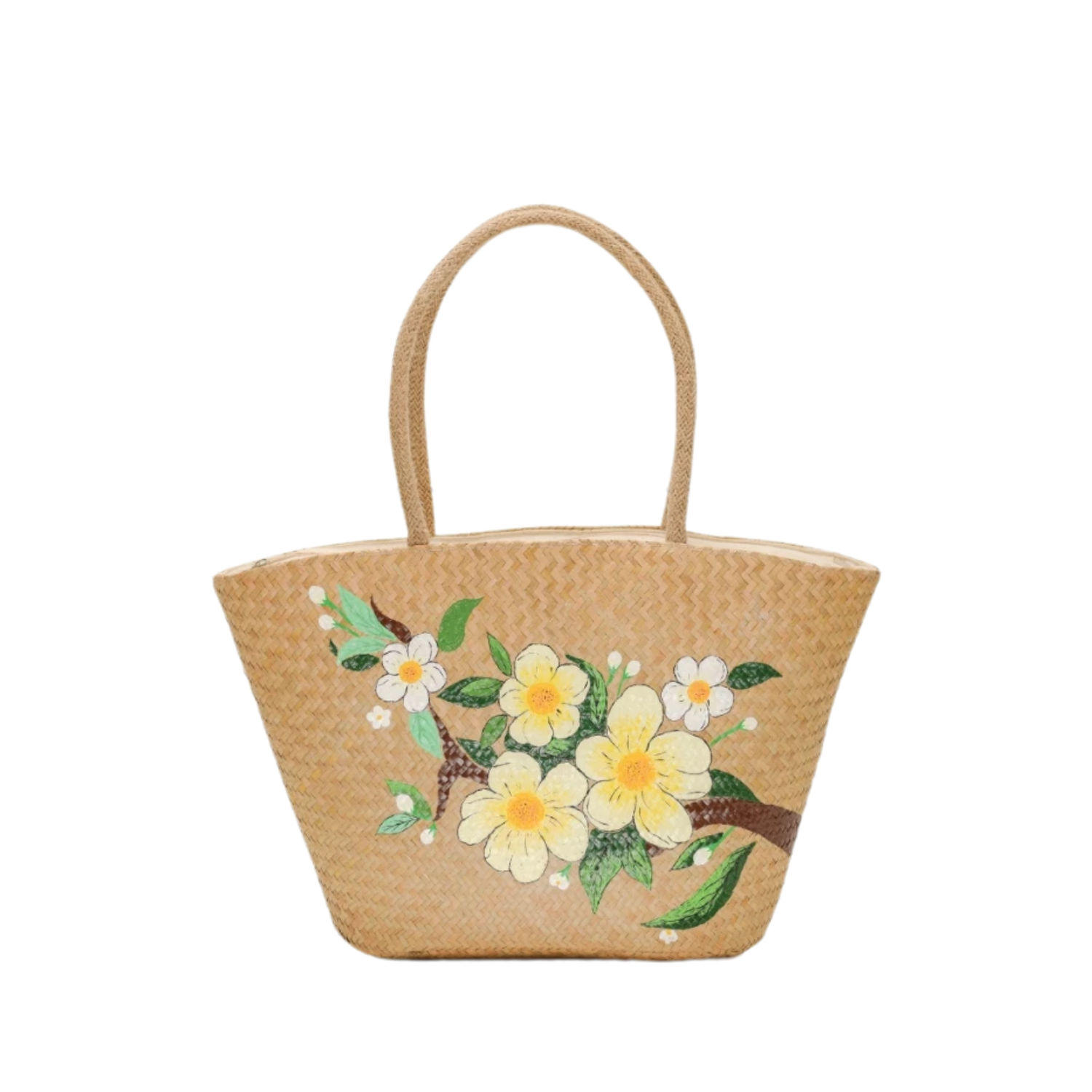 Sedge Bag With Pear Flower Pattern