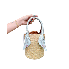Sedge Bag With Silk Scarf 01