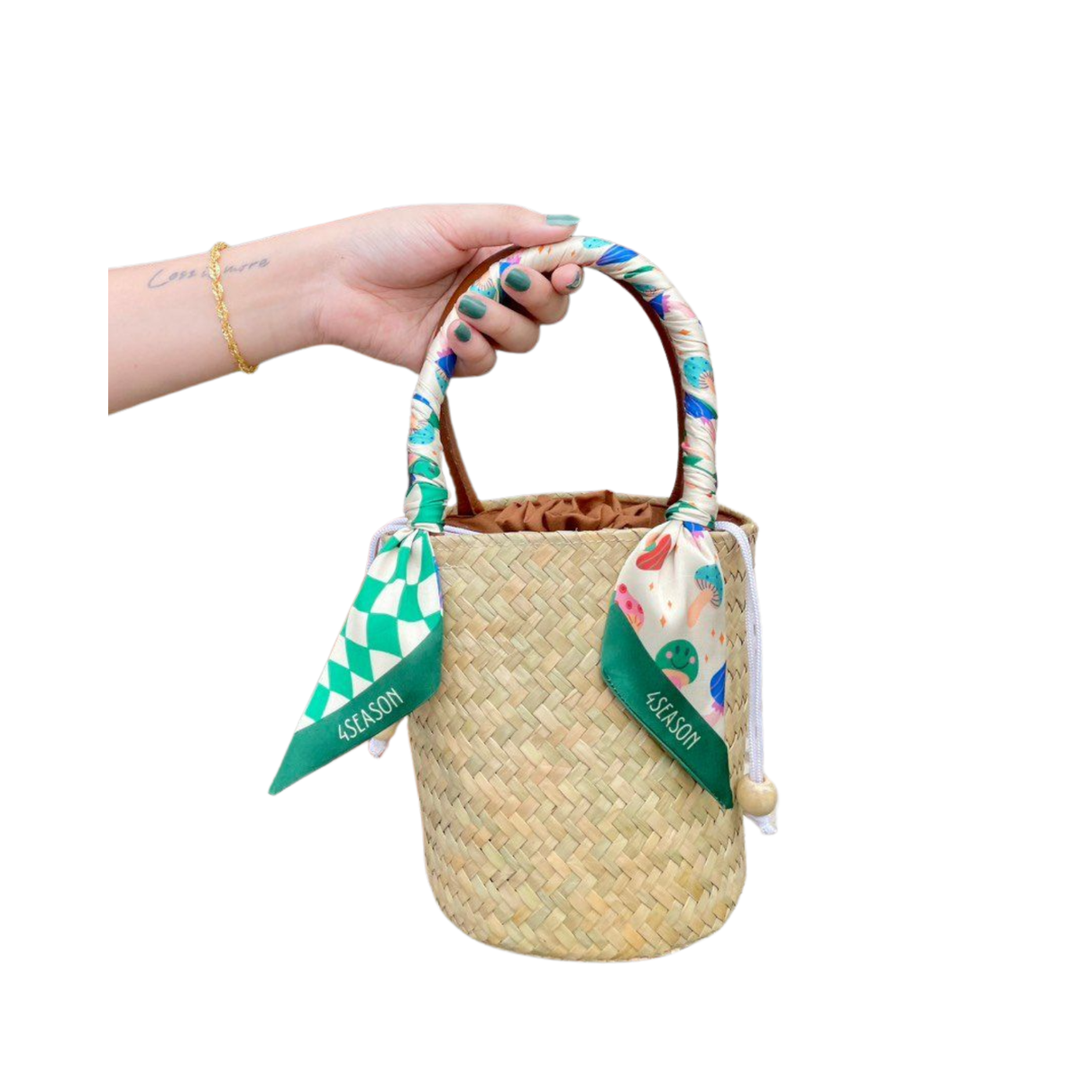 Sedge Bag With Silk Scarf 02