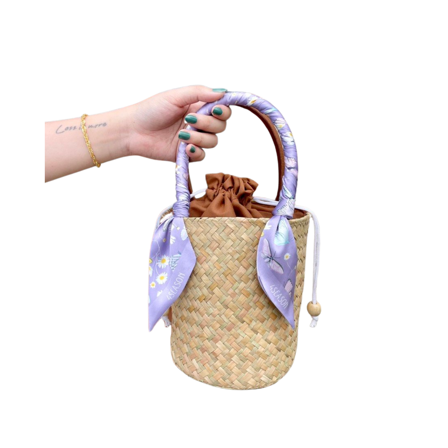 Sedge Bag With Silk Scarf 01
