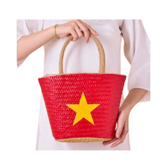 Sedge Bag With Vietnamese Flag Pattern