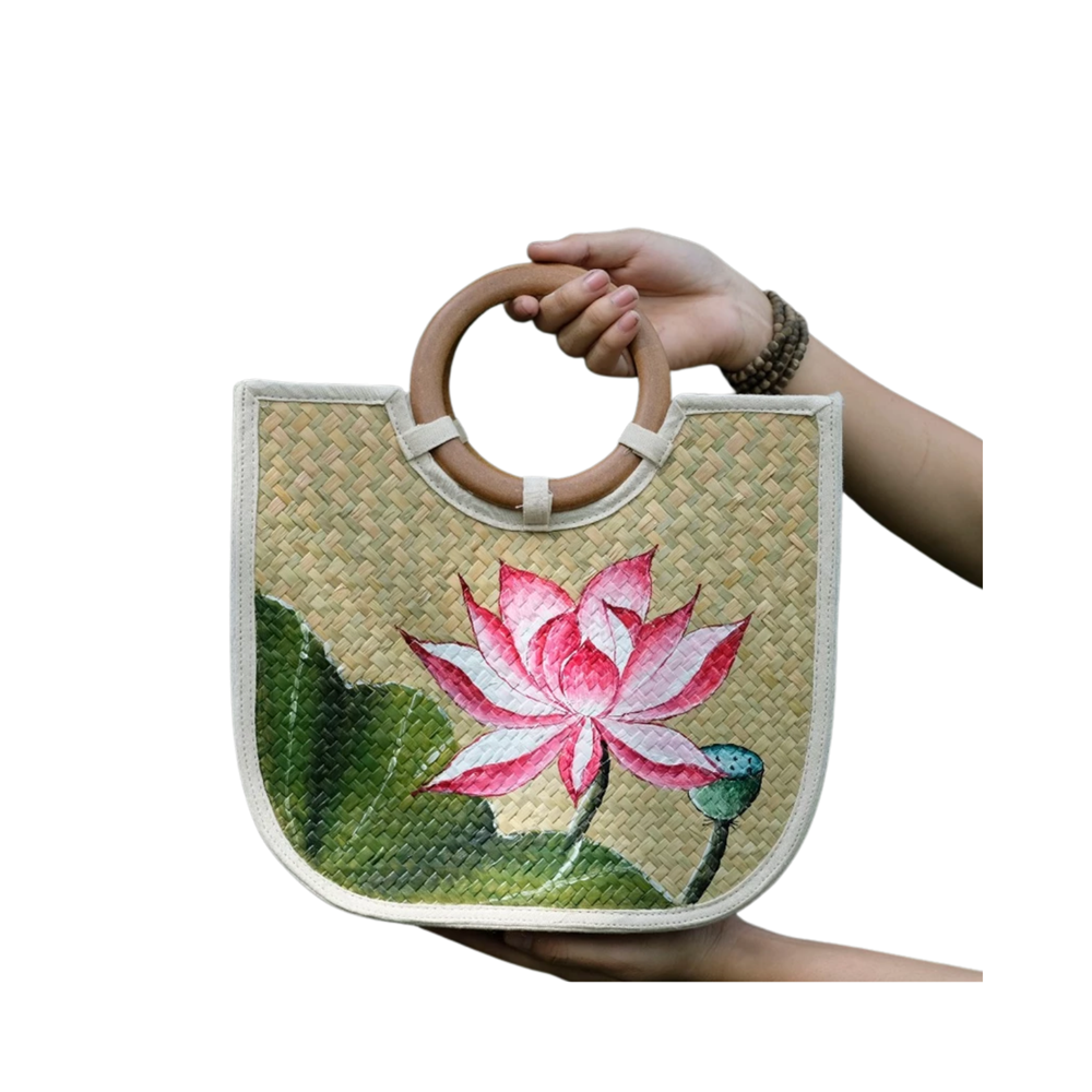 Sedge Bag With Wooden Handle 1