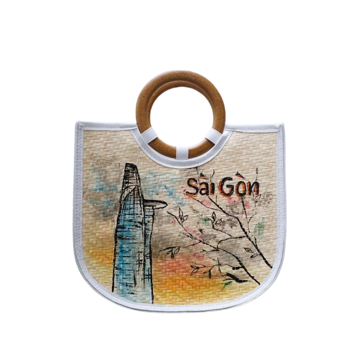 Sedge Bag With Wooden Handle 2