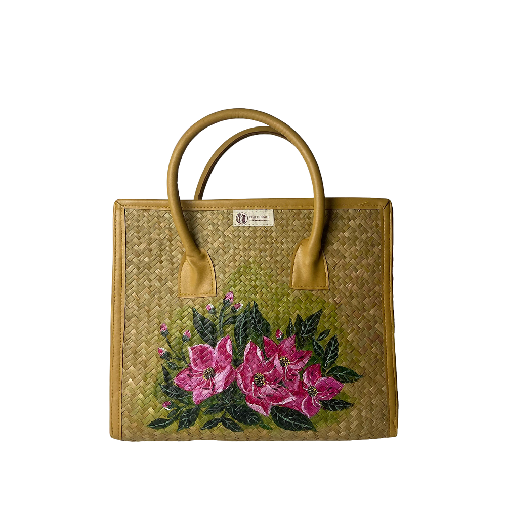 Sedge Tote Bag With Leather Strap