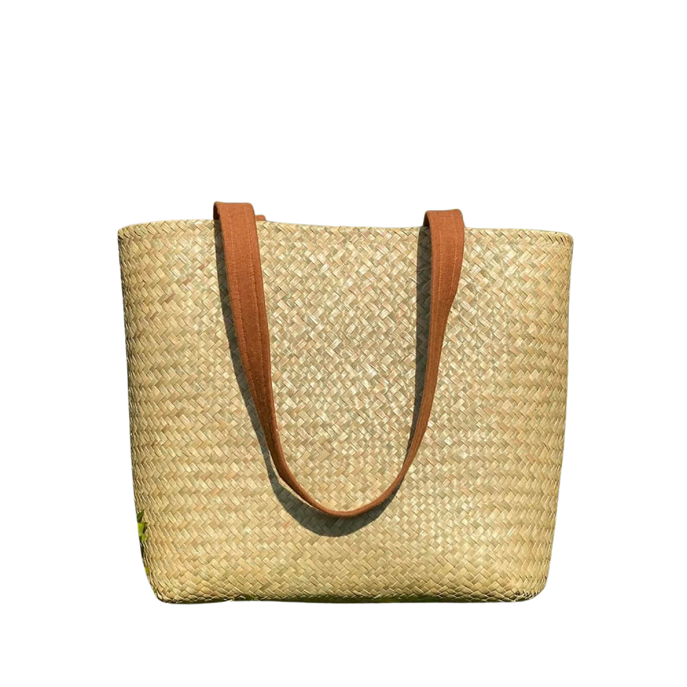 Sedge Bag With Fabric Handle
