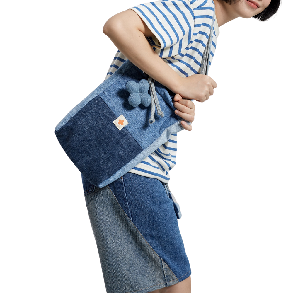 Handmade Upcycled Denim Shoulder Bag